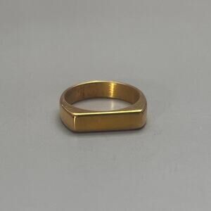 Y2k 2000s simple modern gold ring
